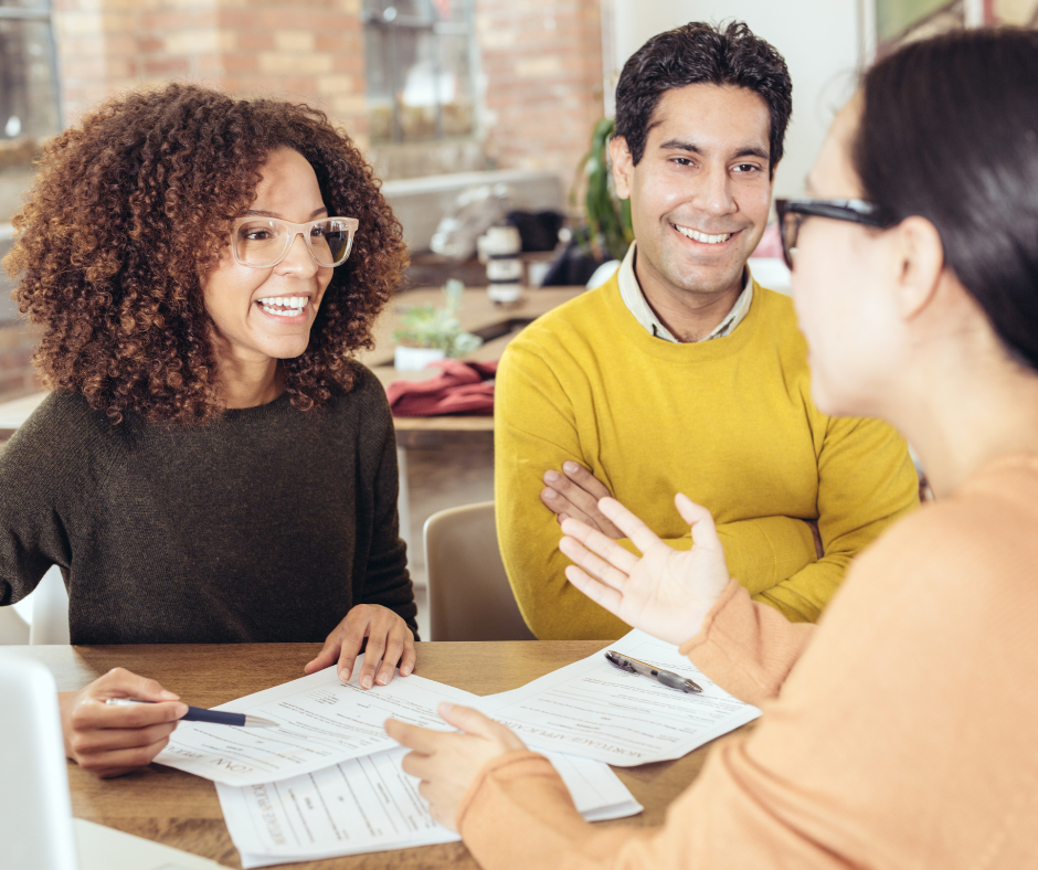 Couple with loan officer