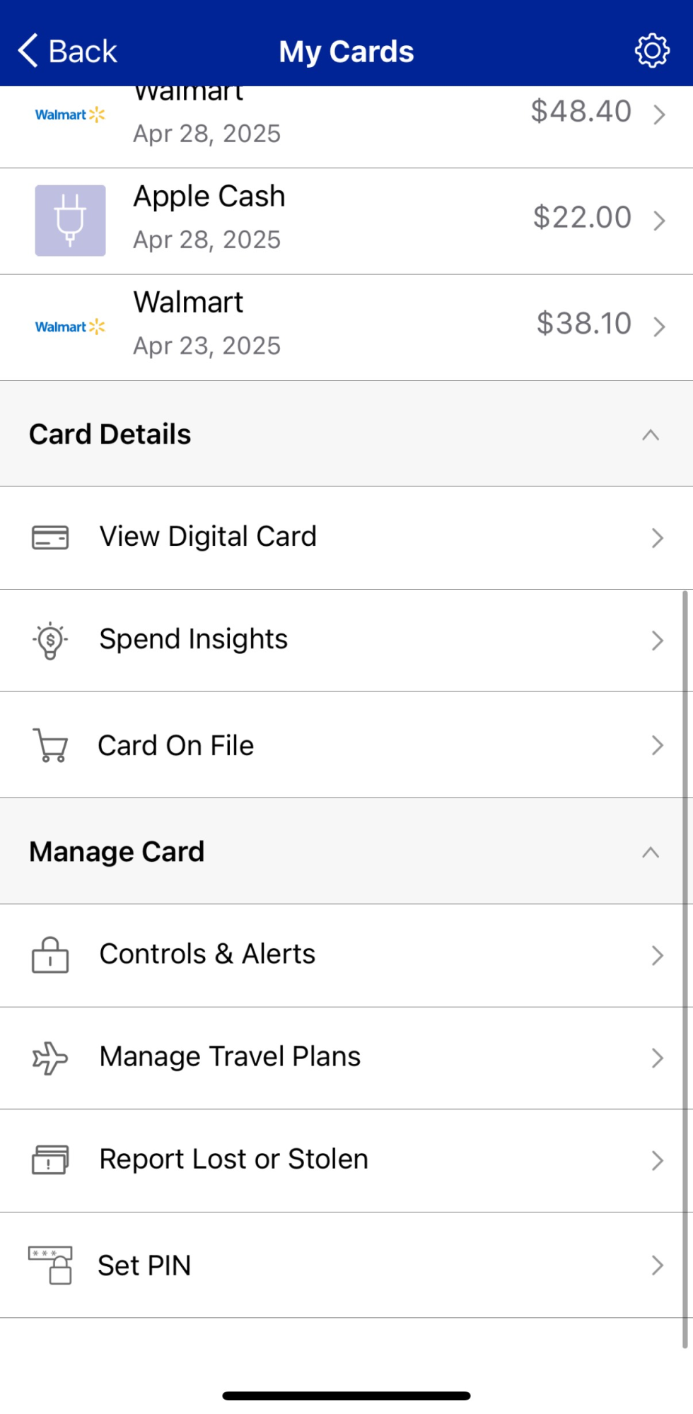Card Management